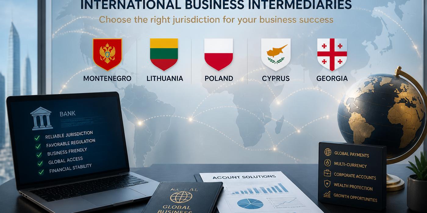 ТОП-5 країн для відкриття рахунків для посередників у міжнародному бізнесі